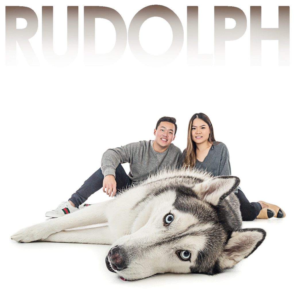 rudolph the husky is chillin with his parent